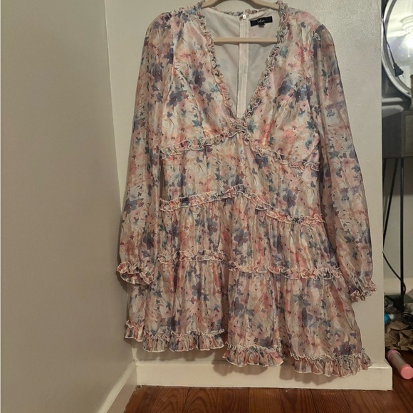 Lulu's Multicolor Floral Ruffle Mini Dress - Picture 4 of 8